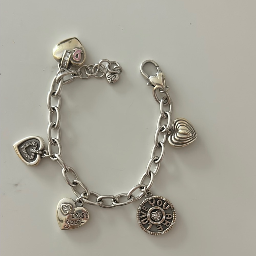 Silver Infinity Charm Bracelet with Sparkling Crystals